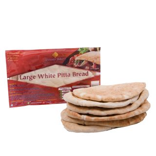 LB LARGE WHITE PITTA BREAD 6PCS