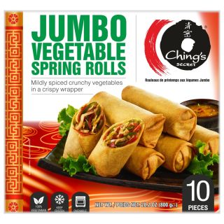 CHINGS JUMBO VEG SPRING ROLLS