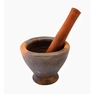 LAOS MORTAR WITH PESTLE 9"