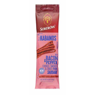 SOKOLOW PORK KABANOS (BACON & PEPPER) 120G