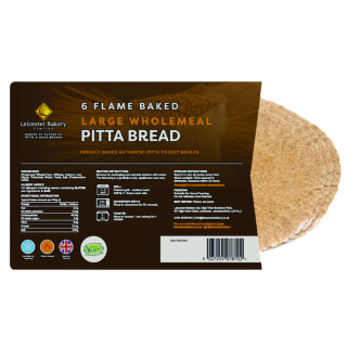 LARGE WHOLEMEAL PITTA BREAD 6PCS