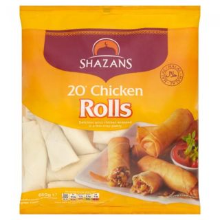 SHAZANS 20 CHICKEN ROLLS
